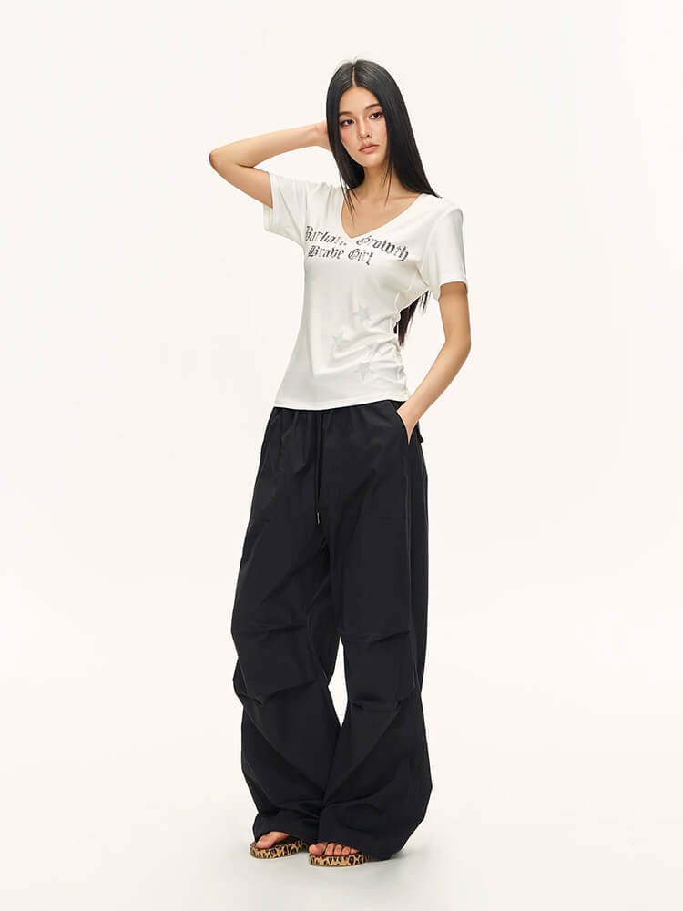Y2K Gothic Print Slim Fit T-Shirt - Image 5